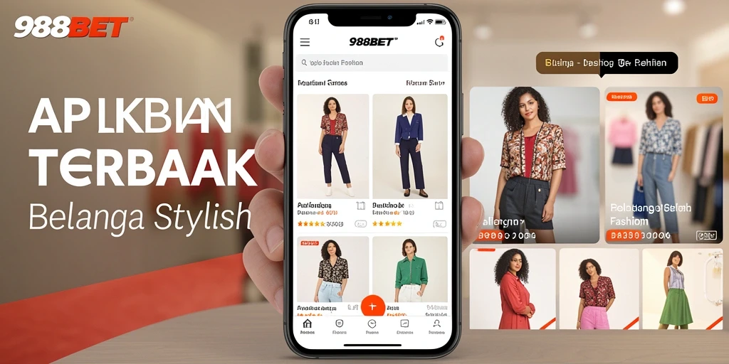 Antarmuka aplikasi 988BET yang menawan dan intuitif untuk belanja fashion.