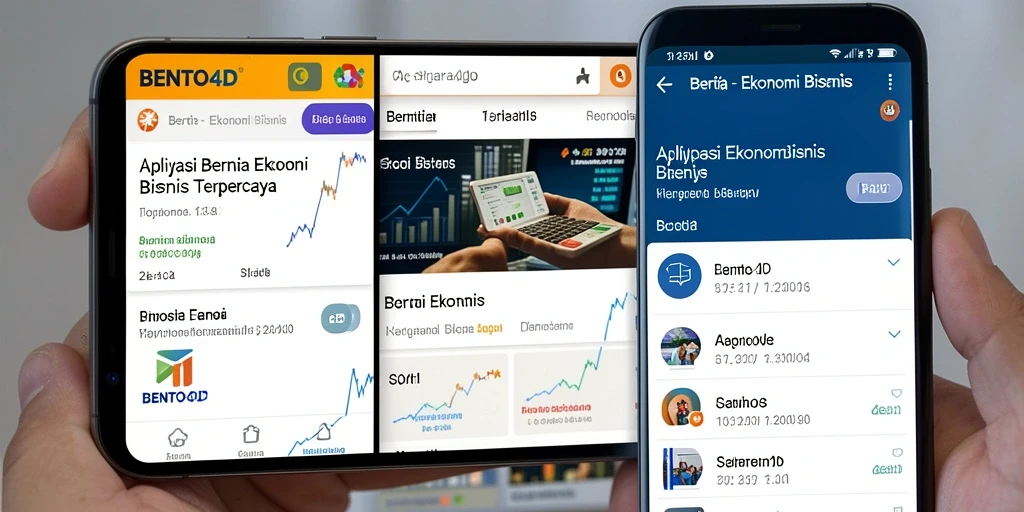 Tampilan antarmuka BENTO4D menampilkan berita ekonomi terkini.
