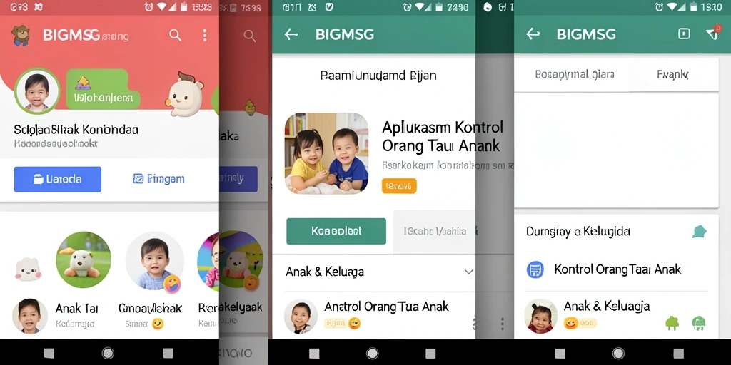 Tampilan antarmuka BIGMSG yang sederhana dan informatif untuk kontrol orang tua.