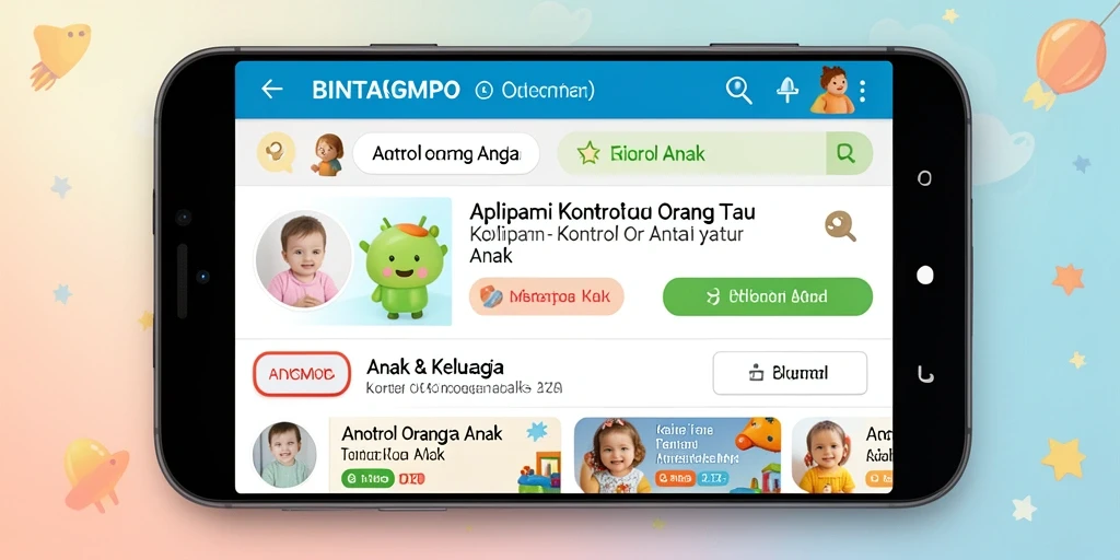 Antarmuka BINTANGMPO yang ramah pengguna untuk kontrol orang tua.