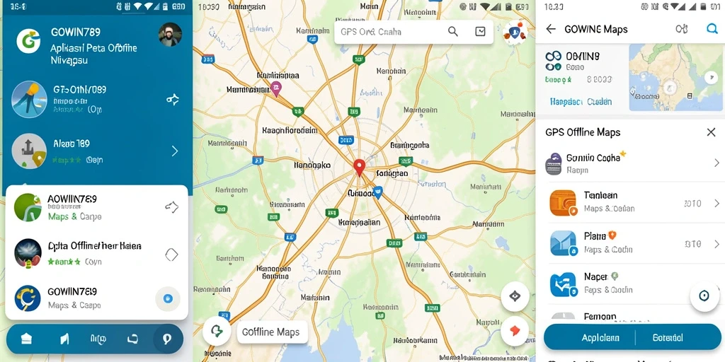 Antarmuka GOWIN789 dengan navigasi GPS Offline yang intuitif.