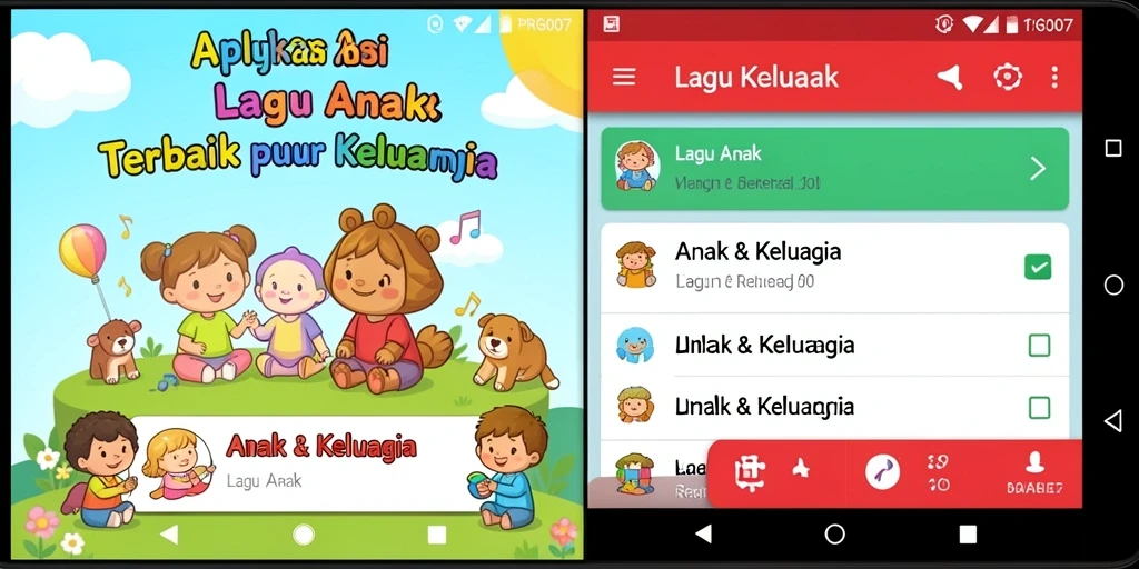 Antarmuka aplikasi PRG007 yang ceria dan interaktif.