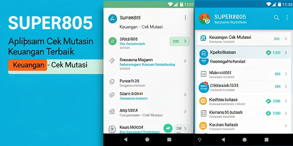 Screenshot aplikasi <strong>SUPER805</strong> menampilkan antarmuka cek mutasi yang sederhana dan efisien.