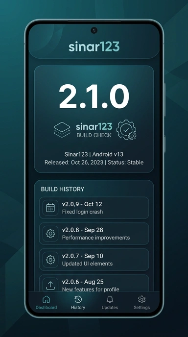 Riwayat Versi Aplikasi sinar123 Terbaru untuk Android